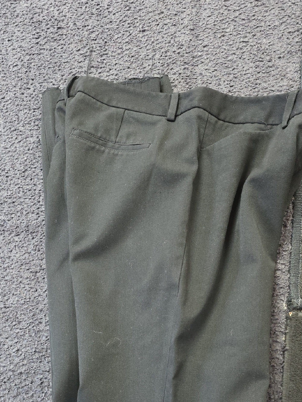 Ladies Vtg Express Black Editor Dress Pants Raw Hem Flat Front 8R 33x34 C